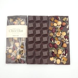Tablette chocolat noir mendiant 100g