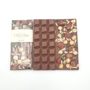 Tablette chocolat au lait mendiant 100g