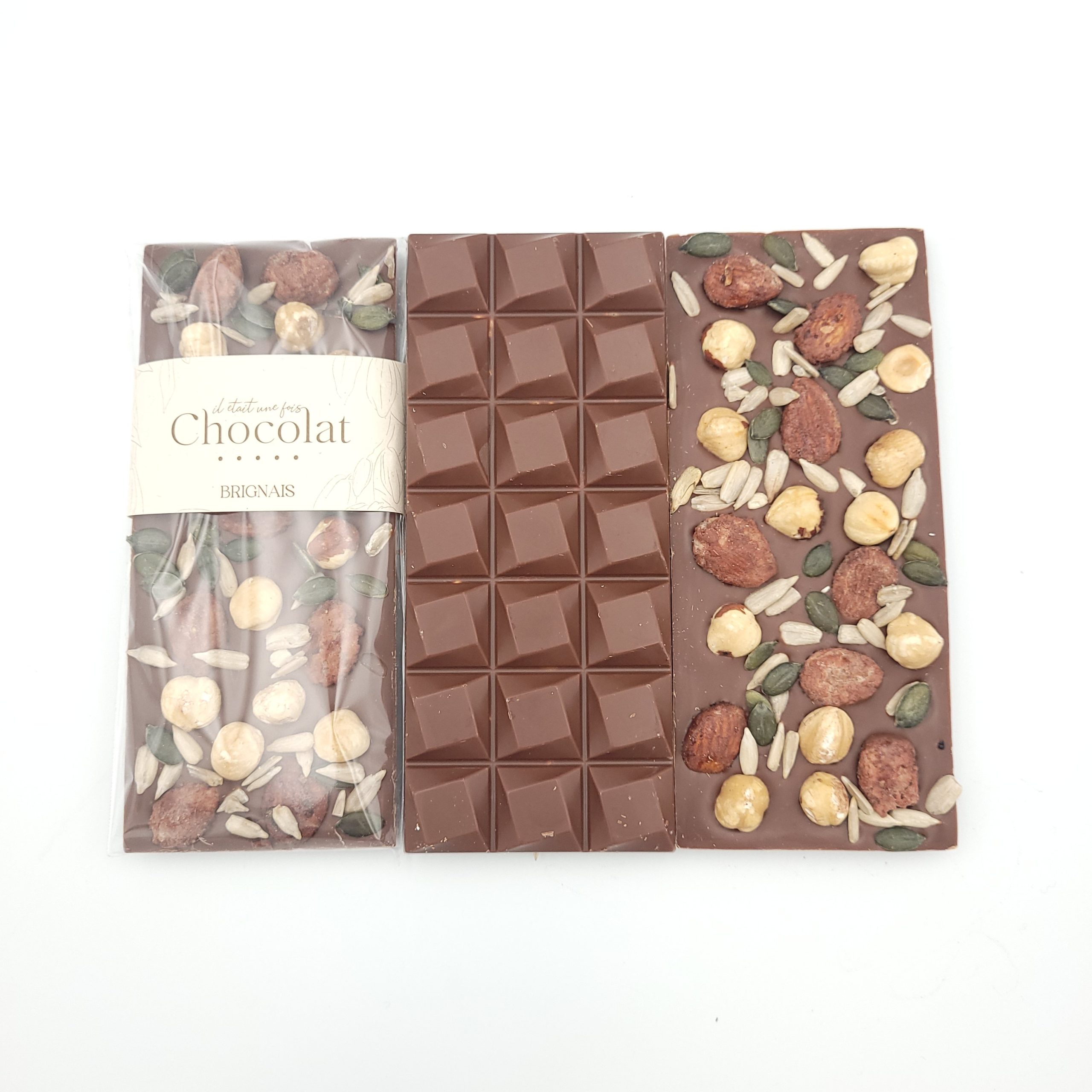 Tablette chocolat au lait mendiant 100g