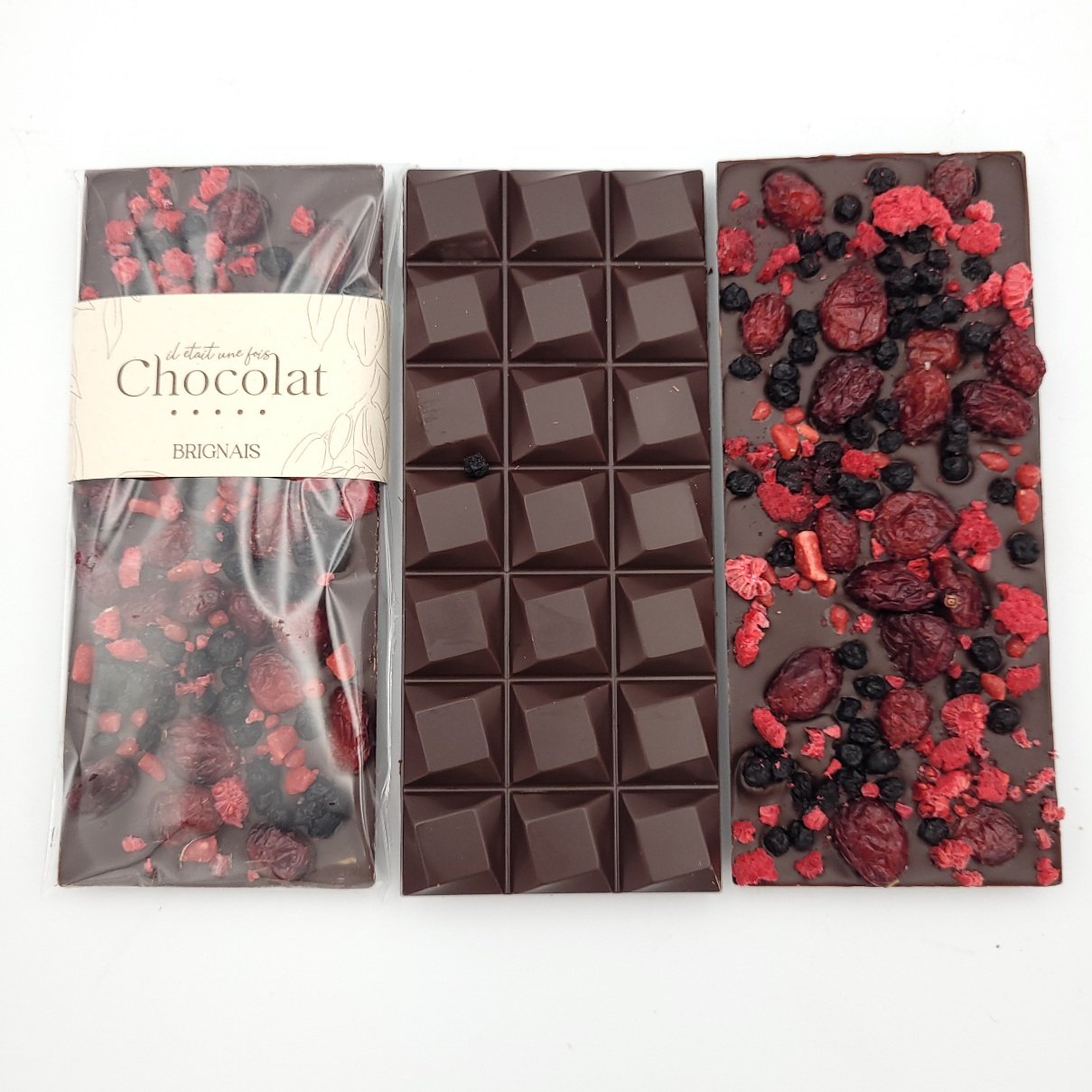 Tablette chocolat noir fruits rouges 100g
